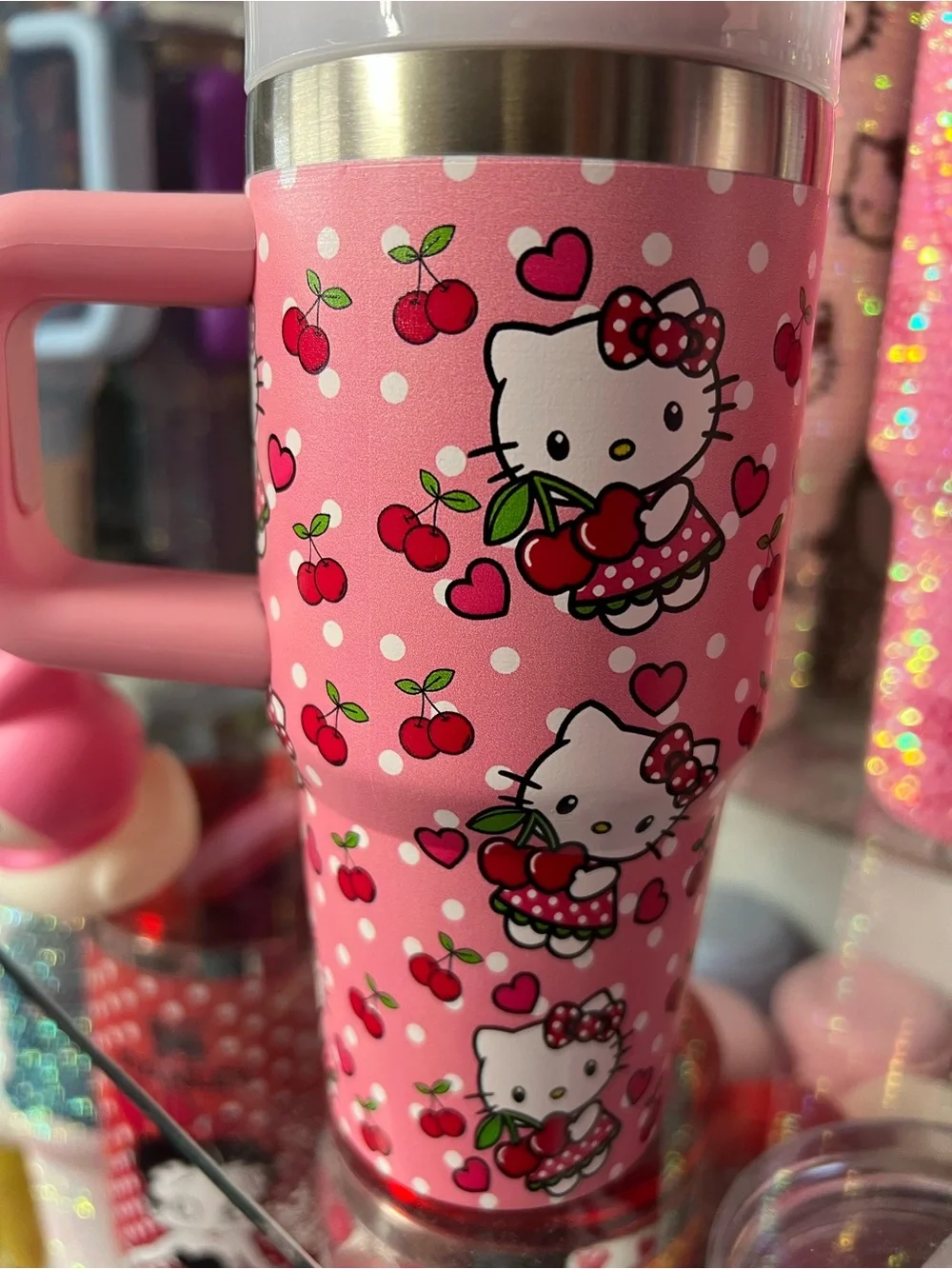 Stanley Pink Hello Kitty Cherry Travel Mug